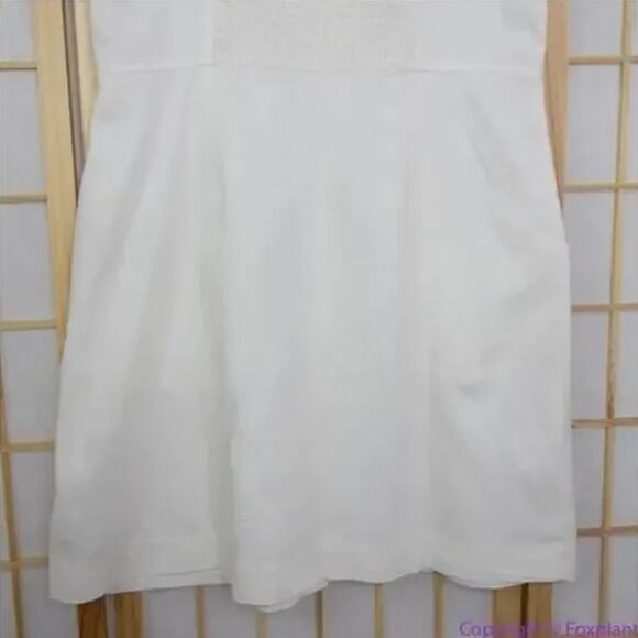 NEW Madewell Linen-Cotton Puff-Sleeve Mini Dress, lighthouse, size 6 - Picture 16 of 16